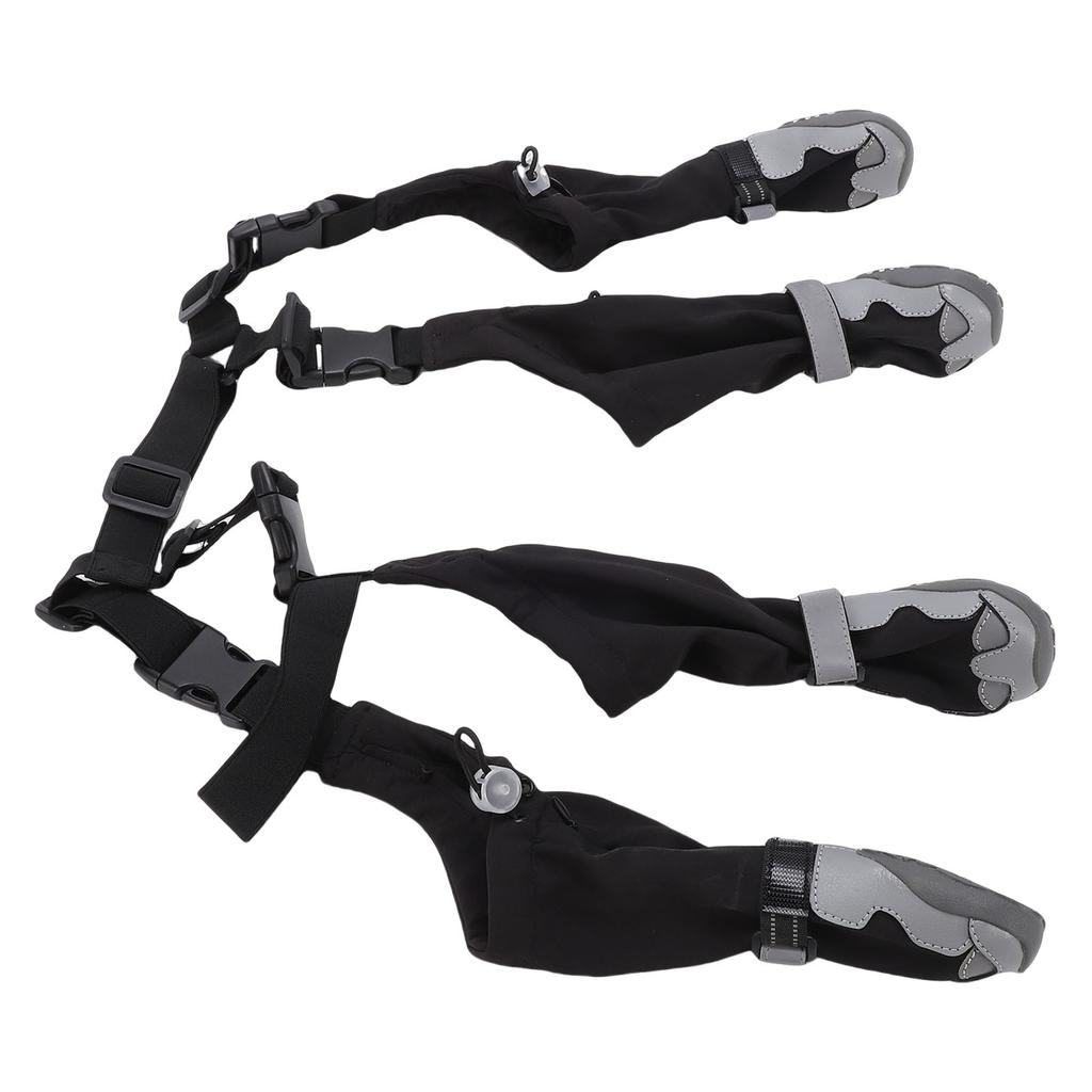 Dog Suspender Booties Anti Dirt Pants with Shoes Pet Adjustable Suspender Pants for Outdoor Walking and Claw Protectors