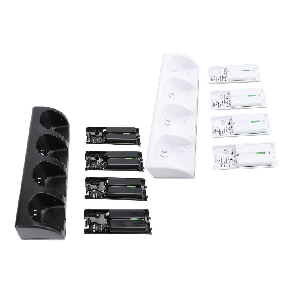 Controller Charger Station for Wii Remotes Controller Charger Dock Station with 4 Pack 2800mAh Recha