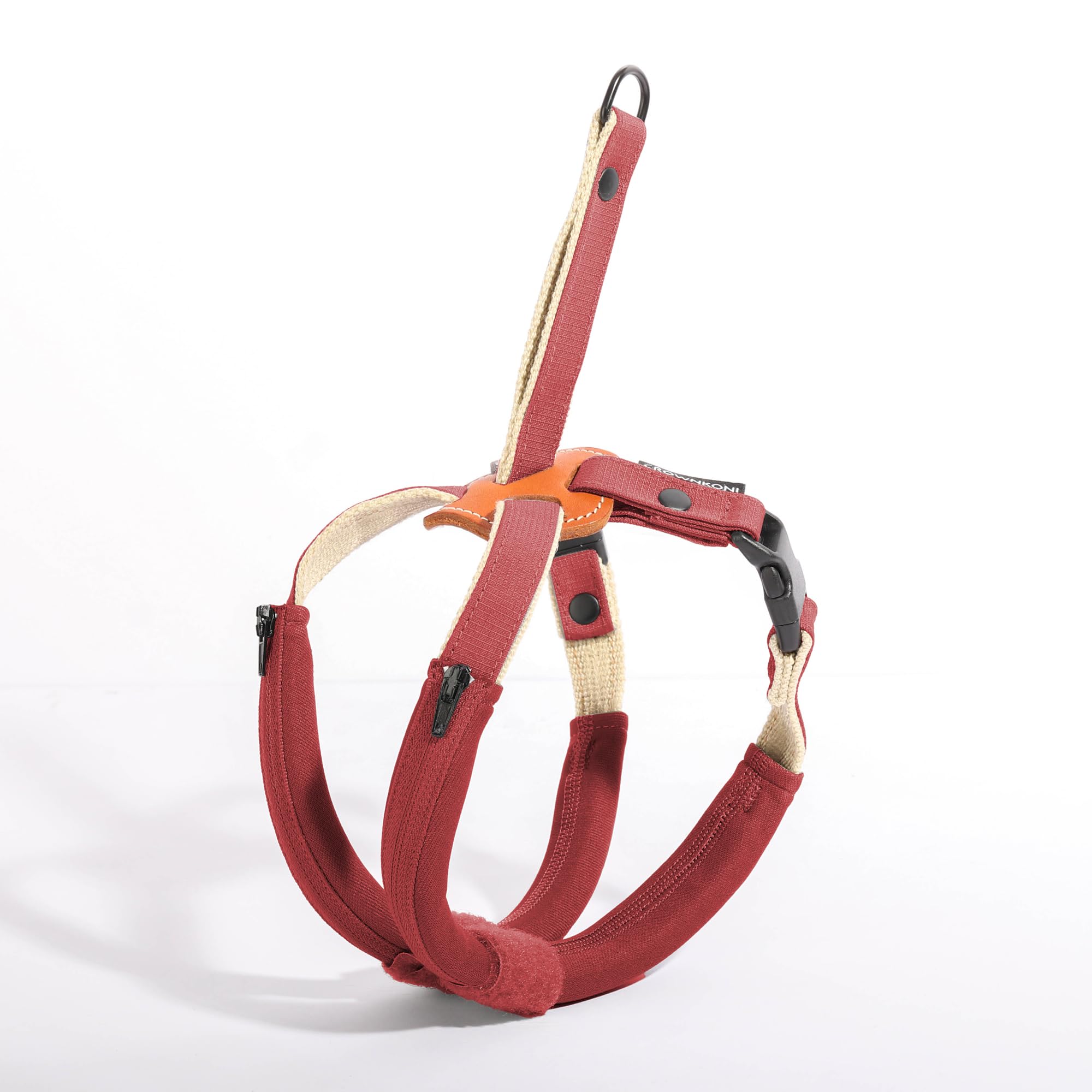 

CROWN KONI Dog Easy to Put on and Take Reduces Size for and Large Walking and with Soft and Comfortable Cushion Size Harness, Anti-Pull [No Choking],