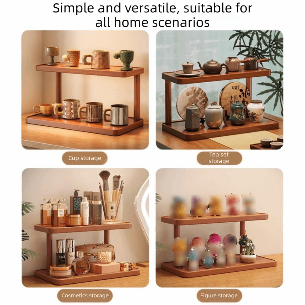 2-laags Ontwerp Aanrecht Organizer Plank Vrijstaand Tafelblad Bekerhouder Badkamer