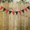 Uni Pre-Strung Black and Red Triangle Flag Banner Garland for Graduation Baby Shower Birthday Party Decorations Indoor Outdoor Photo Backdrop