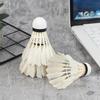 3/6 Adet Badminton Topu Raket Topu Beyaz Kaz Tüyü Uçuş Stabilitesi Dayanıklı Tüy Raket Topu Dış Mekan Antrenmanı