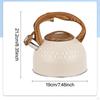 Whistling Kettle Teakettle 2.5L Portable Easy To Carry Lightweight Stovetop Stainless Steel