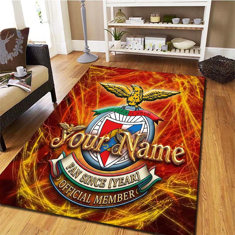 Benfica Crest Custom Name Carpet Rug For Living Room Bedroom Home Sofa Decoration Kids Play Nonslip Floor Mat