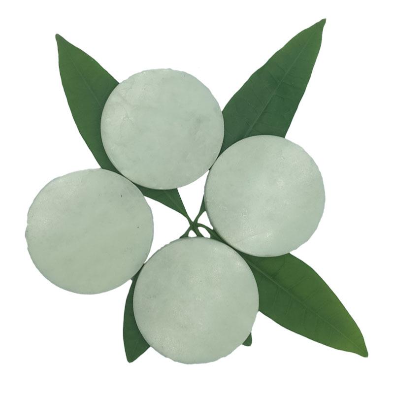 In-Stock Polished White Jade Round Slices, 50x5mm - Simple Ornament