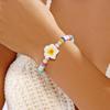Bohemian Colorful Flower Charm Bracelets For Women Adjustable Pull String Summer Vacation Bangles Girls Party Jewelry Gift