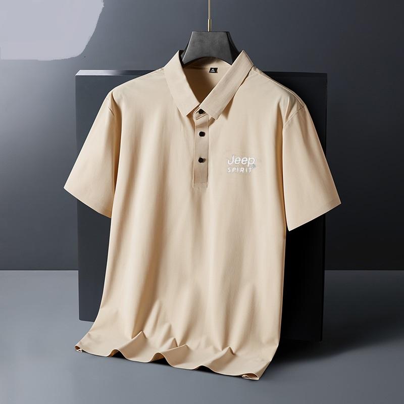 Kortärmad pikétröja Herr Sommar Casual T-shirt
