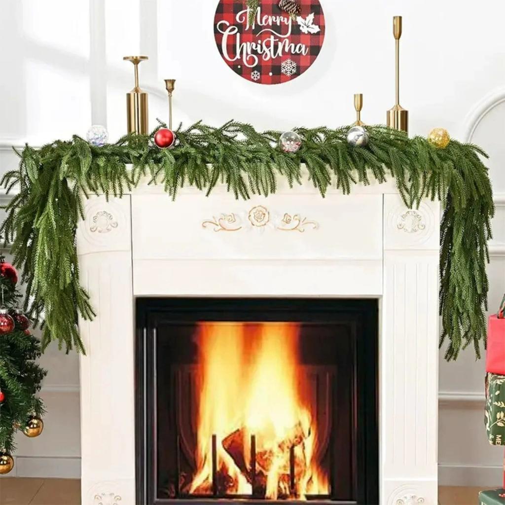 Simulation Rattan Decoration Needle Wreath Soft Glue Feel Rattan Simulation Green Plant Home Decoration