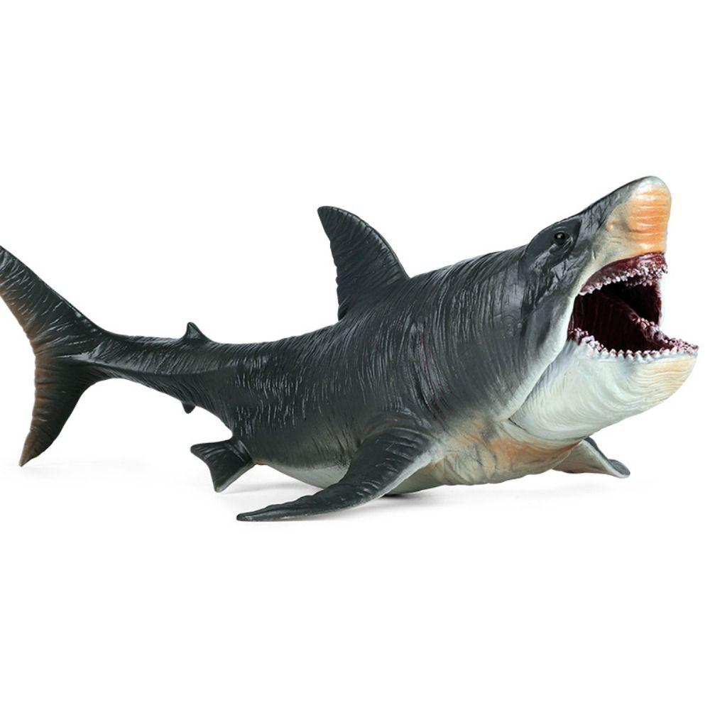 Movable Jaw Megalodon Action Figure Simulation Big Shark Figure Ocean Animals Model  Birthday Gift