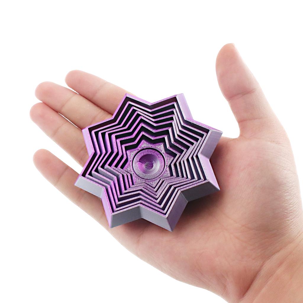 3D Printing Decompression Octagonal Star Spinning Music, Decompression Model Toy Gifts, Decompression Small Gifts