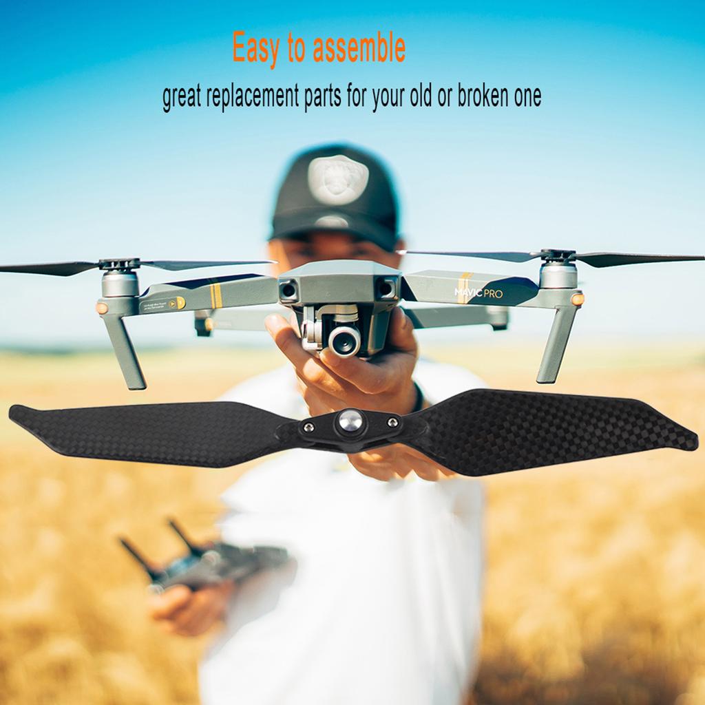Carbon Fiber Folding 2 Blade Propeller Noise Reduction Fit for DJI Phantom 3 RC Drone (2 Pair)