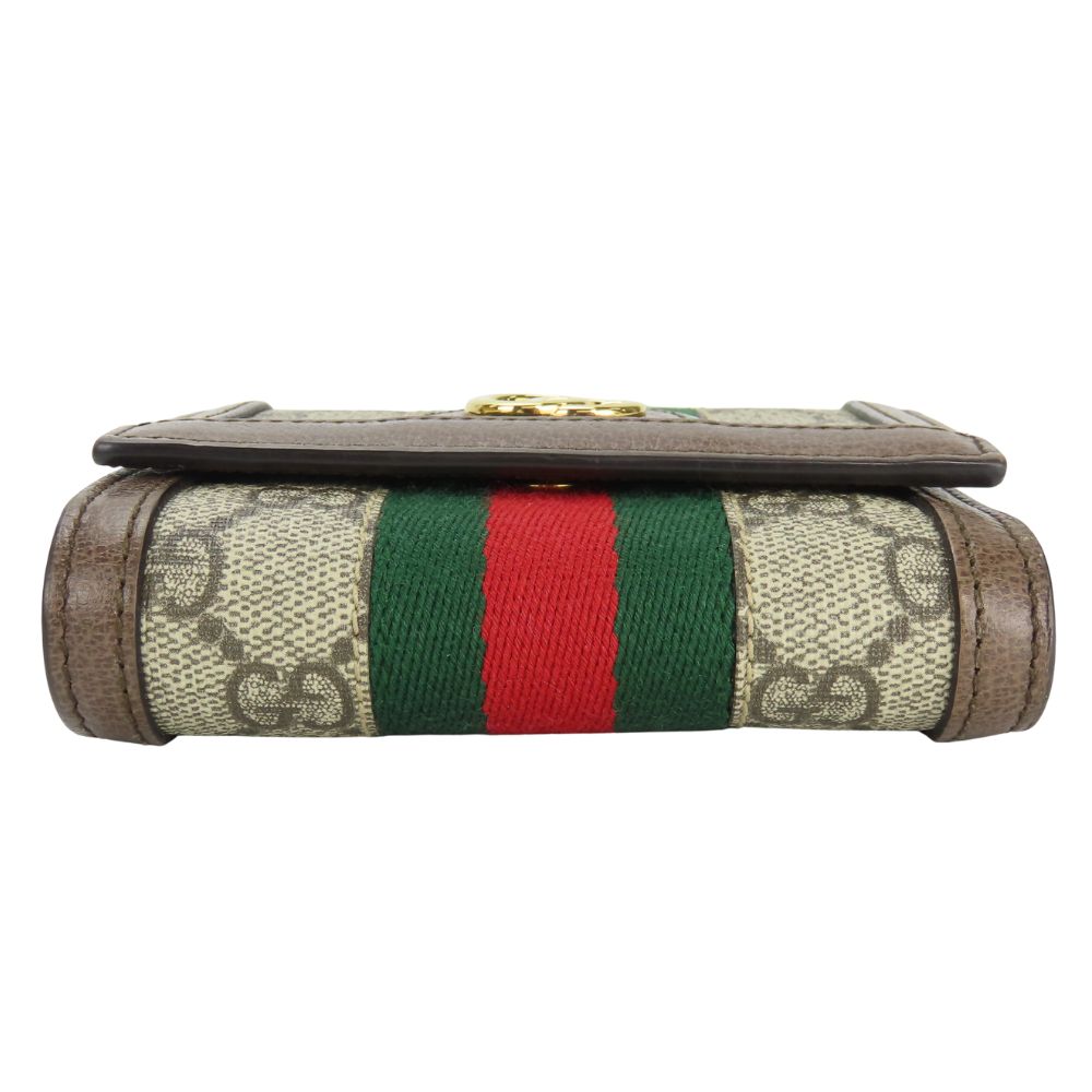 Used GUCCI Tri-fold wallet 523174 Sherry line Ofidia leather Brown Accessory