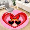 1pc Bunny Love Office Round Area Rug, Under Office Chairs Bedroom Living Room Home Decor, Room Deco, Available In Various Sizes