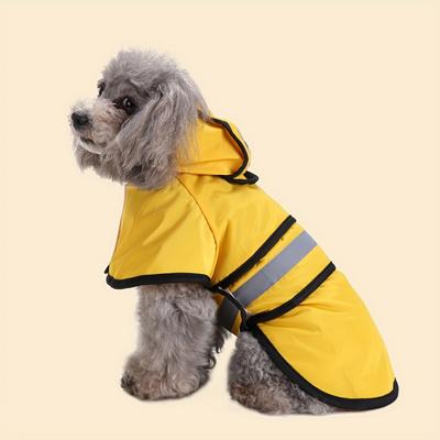 Imperméable réfléchissant pour chien, vêtement de pluie léger et réglable, utilisable en toutes saisons, en polyester