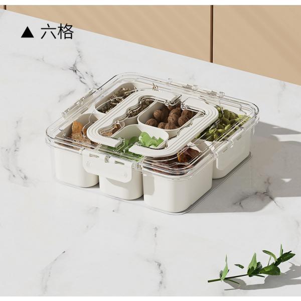 Compartment Food Container Grade Seasoning Box Kitchen Transparent Storage Spice Organizer