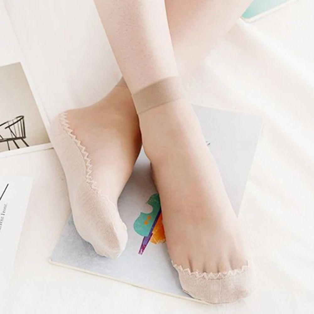 10Pairs Breathable Ultra-thin Silk Socks Anti-hook Ladies Breathable Sock Short Sock  Women