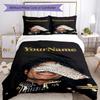 Michael Jackson 90 Customize Your Name Bedding Set Breathable Duvet Cover with Pillowcases Home Decoration Birthday Gift