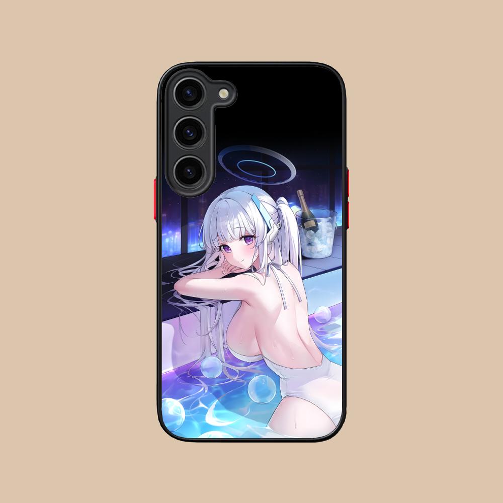 Blue Archive Ushio Noa Silicone Mobile Phone Case for Samsung Galaxy S26 S25 S24 S23 S22 S21 Plus FE Ultra Colorful Cover