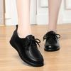 Lace-up work shoes women's black spring and autumn soft leather soft-soled women's shoes are not tired after standing for a long time,