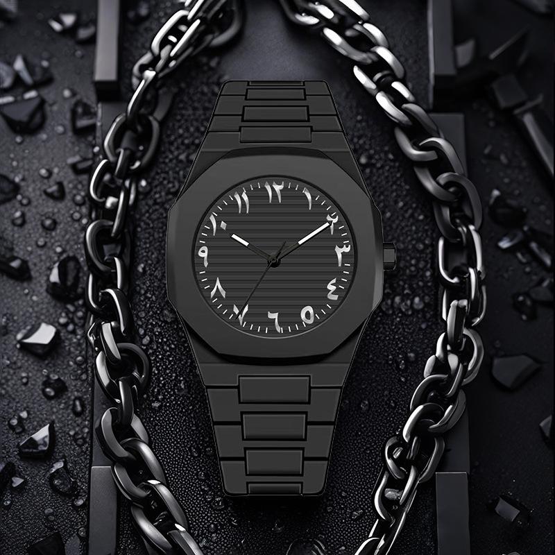 Arab Middle East Black Matte Oil Sense Plastic Men'S Watch Quartz Watch