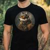 Men's T-Shirt Steampunk Wolf Motif Cotton Size XS To 5XL