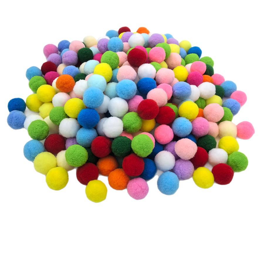 Kolorowe Wysokoelastyczne Poliestrowe Pompomy Akcesoria do Dekoracji Ubrań i Torebek DIY