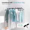 Velvet Non-Slip Hangers – Space Saving Plastic Closet Organizer, Luxury Clothes Hooks for Thick Coats