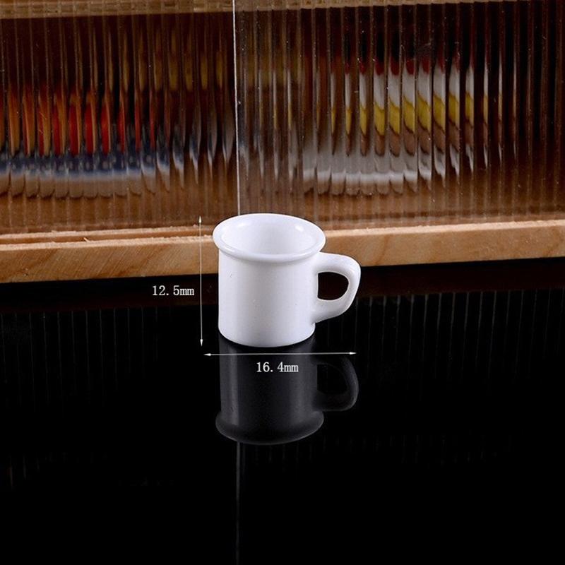 

1/12 Dollhouse Simulation Pure White Simple Cup Model Dollhouse Miniature Kitchen Decoration Micro Scene Construction Props
