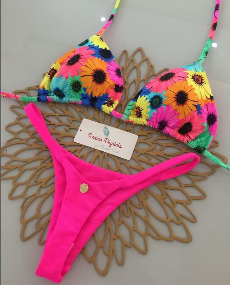 European and American Print Bikini - Women's Sexy Beach Swimwear