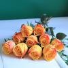 Simulation Flower Vibrant Color Thicker Petals Non-Withering Realistic Looking Bent Freely Decorative Fine Texture Single Branch Artificial Rose