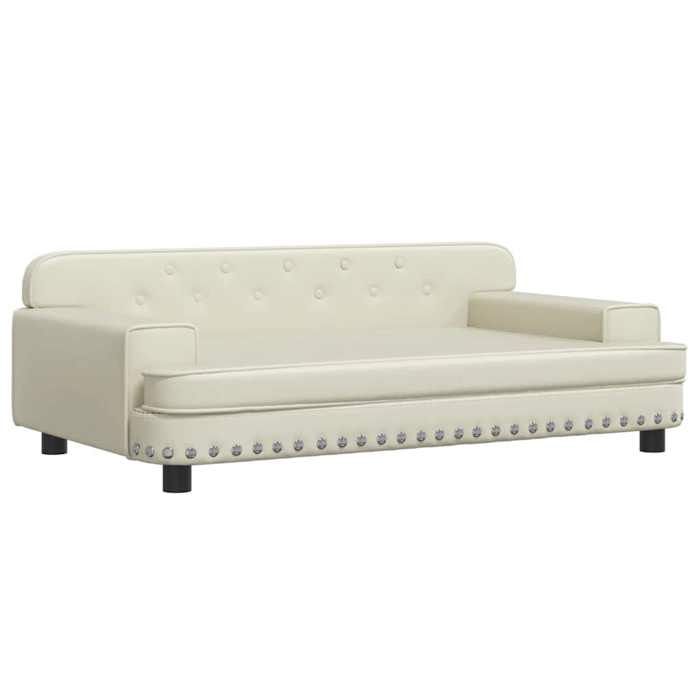 VidaXL Dog Bed, Pet Sofa with Wooden Frame, Basket for Puppies Indoor House, Cream 171877