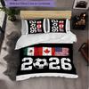 Set Biancheria da Letto a 3 Pezzi Nazionale di Calcio Inglese Morbido Set Copripiumino con Federe Set Decorazione Camera da Letto per la Casa