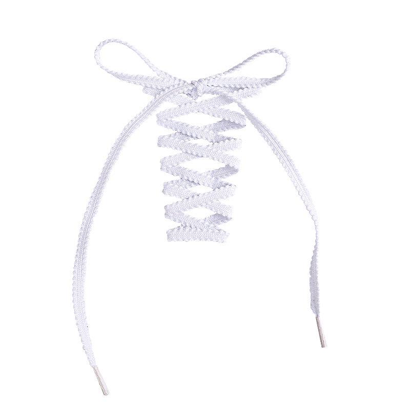 Sonic 1112 Black & White Elastic Flat Sports Shoe Laces