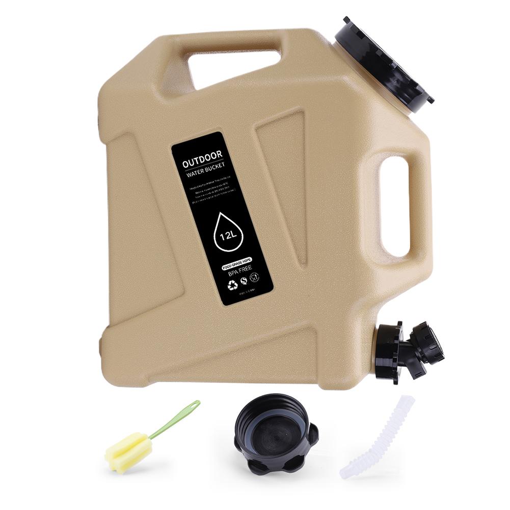 12L Portable Emergency Water Can Large Capacity Water Dispenser Carrier Water Storage Tank for Vehicle Car Outdoor Camping