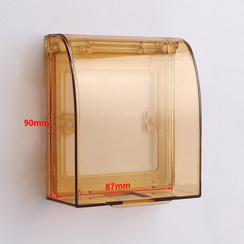 86 Type Transparent Self-Adhesive Waterproof Socket Cover for Bathroom Switches