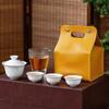 Glass Travel Tea Set, Small Bubble Tea Cup, Car Bag, Outdoor Single Pot, Double Cup, Tea Sea Ball Path Cup, Quick Cup