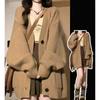 2025 Women's Retro Korean-Japanese Knit Cardigan - Autumn/Winter Lazy Style Sweater Jacket