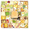 50 Sheets Cute Cartoon Food Stickers: Waterproof & DIY for Skateboards, Phones, Suitcases