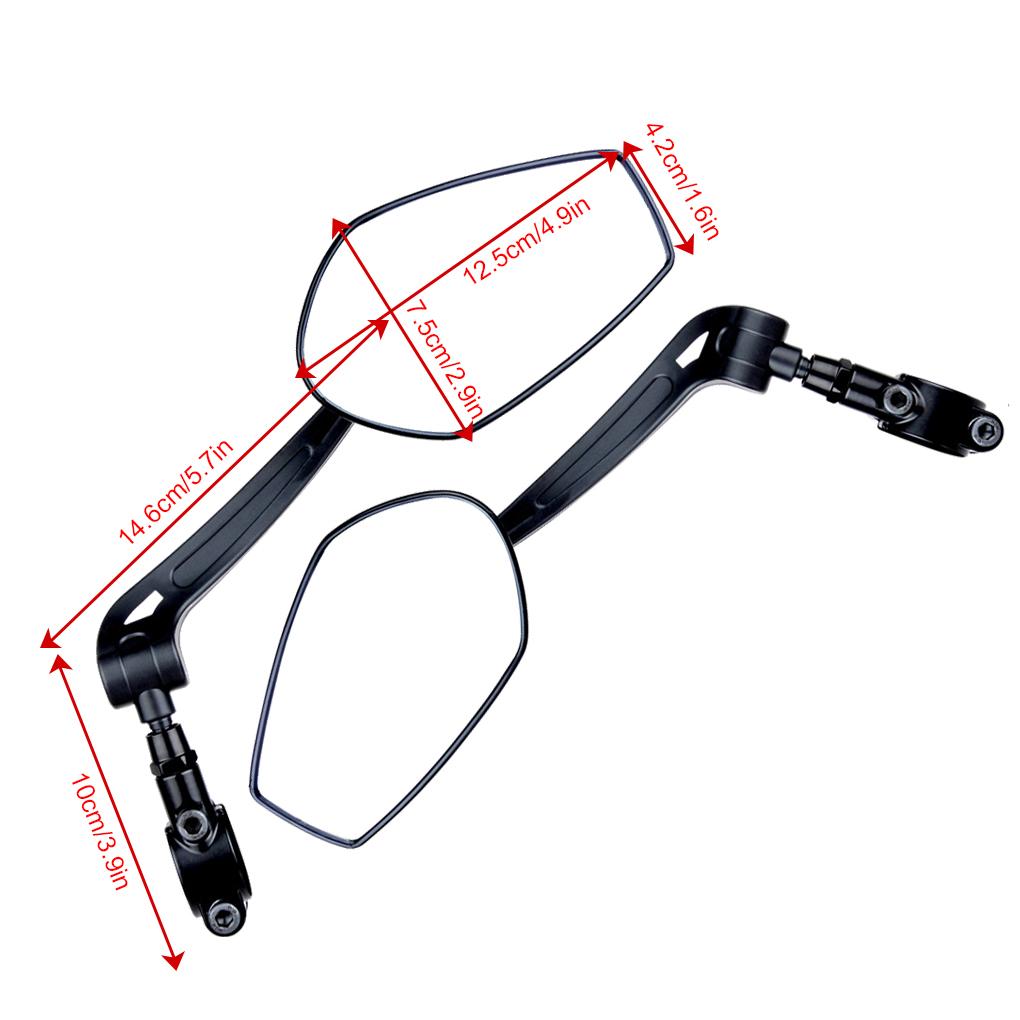 Handlebar Reflector Rear View Mirror Mountain Bike Electrical Bike Wide\-Range Adjustable Angles Mirror