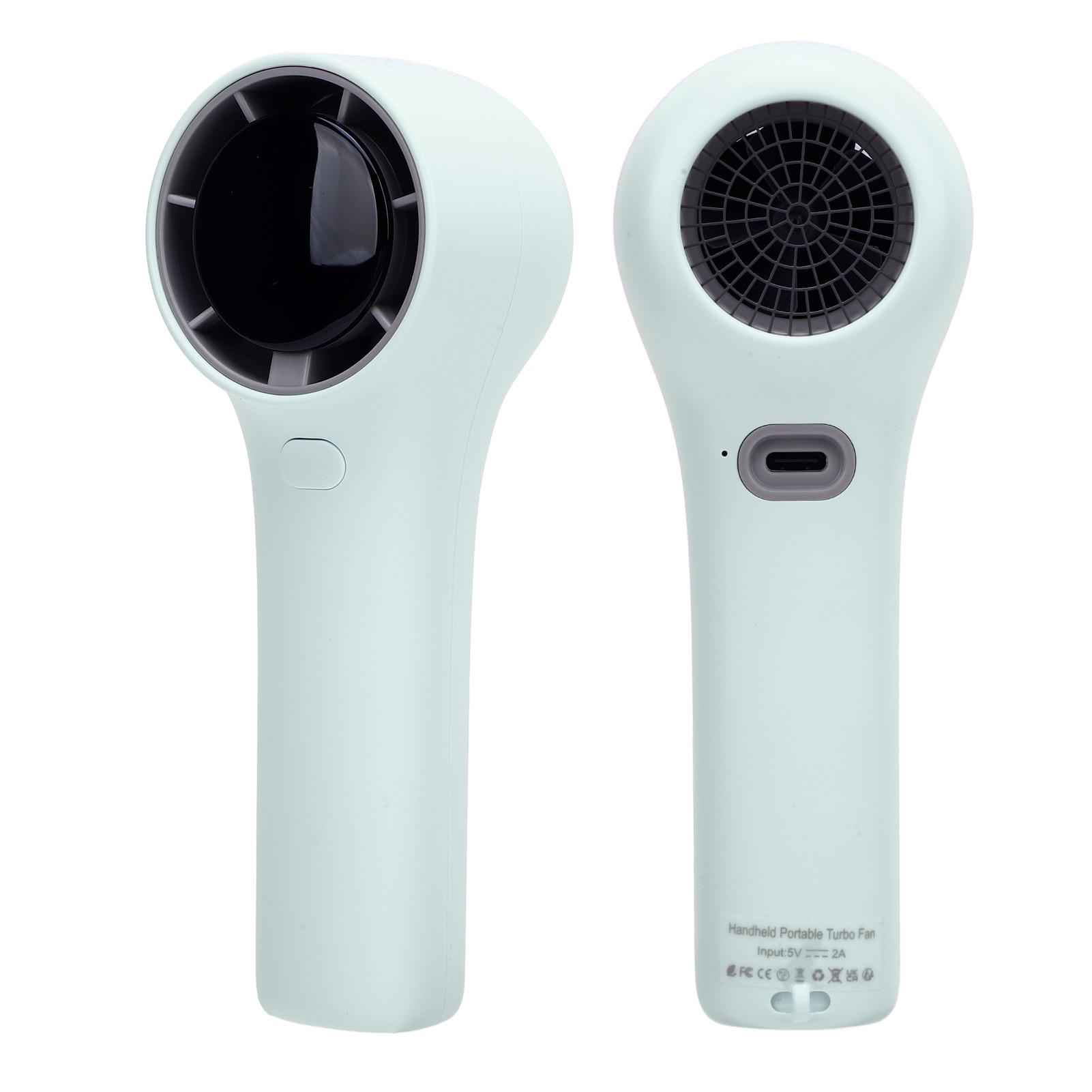 Handheld Fan USB Type C 5 Speeds Brushless Rechargeable Portable Small Fan with Digital Display for Outdoor Camping