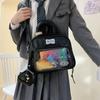 Zipper Bag Solid Color Itabag PU Fashion Backpacks Creative Transparent Pocket  Women