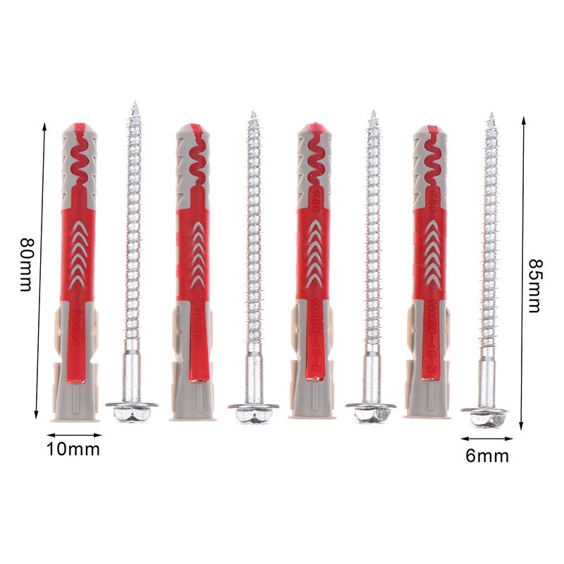 4Set Contractor-Strength Anchor Expansion Pipe Screw Kits Intelligent M8/M10 Pipe Safety Nylon Expansion Nails