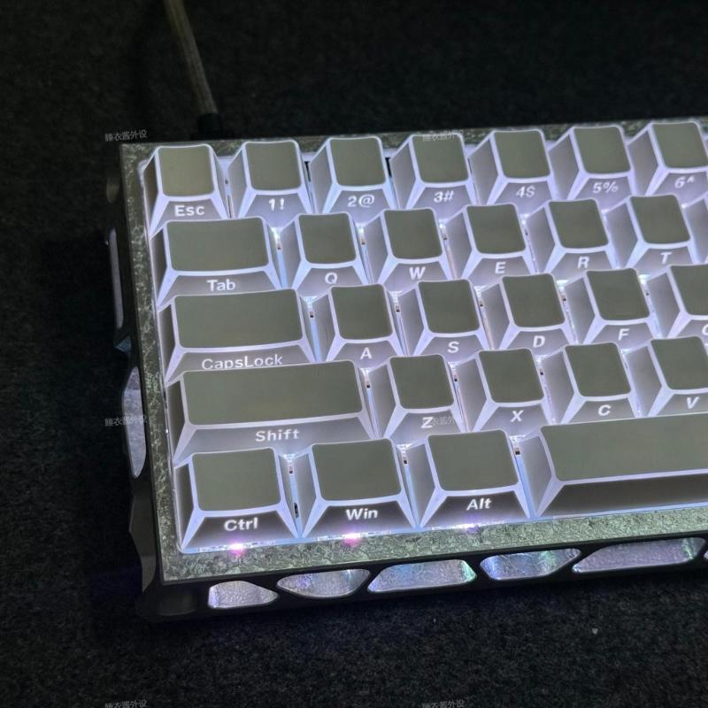 137 Tasten PBT Double Shot Seitenaufdruck TastenkappenFür 61 64 68 75 84 87 96 98 100 104 108 Tasten Mechanische Tastatur Kantenbeleuchtung