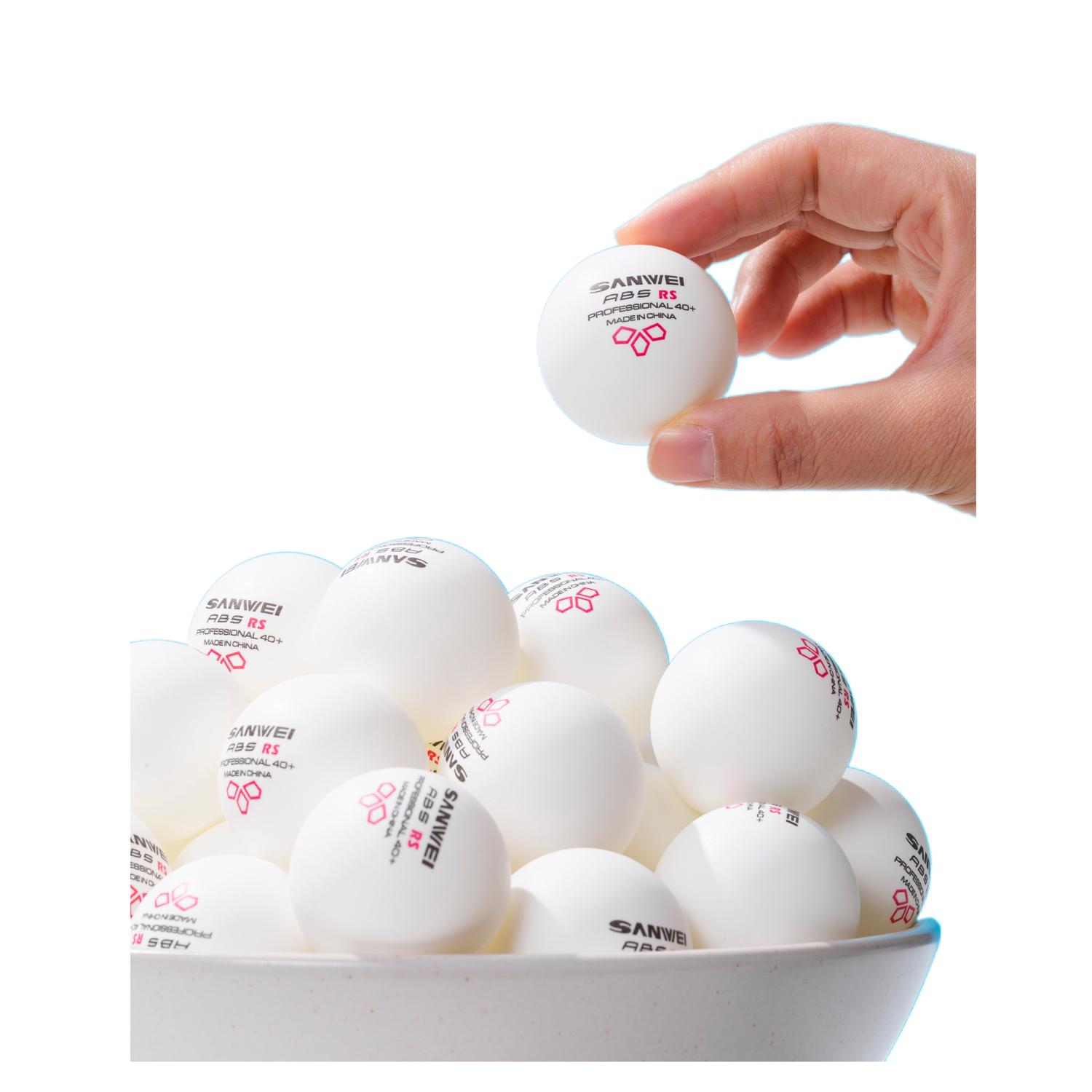 

SANWEI RS 3-Star Seamed Table Tennis Balls Ping Pong Ball 40+ ABS Material, High Elasticity & Durable for Training