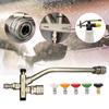 Dual Valve Foam Gun Dual Valve 1/4 Quick Connect Foam Lance Nozzle Stainless Steel Dual Purpose Switch for High Pressure Washer
