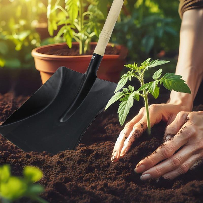 Garden Shovels For Digging Wooden Handle Heavy Duty Garden Digging Spade Ergonomic Garden Trowel Tool Hand Trowel For Soil