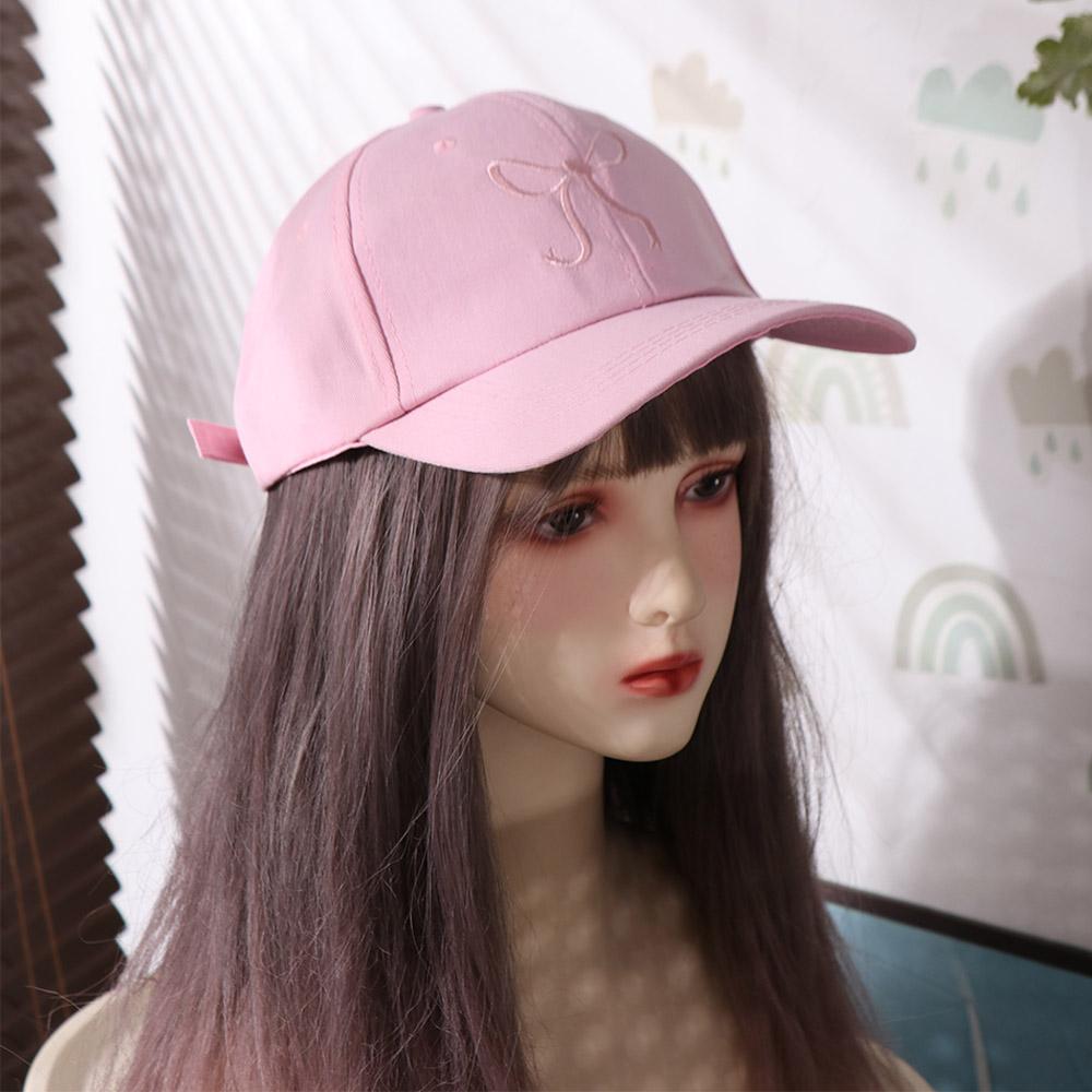 Cotton Bowknot Baseball Cap Adjustable Women Peaked Cap Fashion Bow Embroidered Hat  for Female