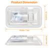 RV Ceiling Dome Single Light 24LED Adjustable Interior Lighting for Car Marine Boat Trailer Camper Vans Natural White 4000-4500K