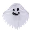 Luminous Ghost Face Halloween Cape for Kids - Glowing Black & White Costume Shawl