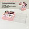 Cutie de Depozitare Burghie Nail Art 100 Găuri Suport Afișare Capete de Polizat Abrazive Organizator Burghie Unghii Plastic Suport Unghii
